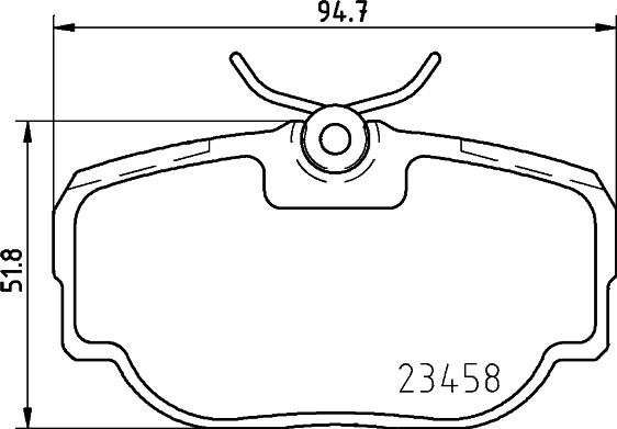 HELLA 8DB 355 009-541 - Bromsbeläggssats, skivbroms xdelar.se