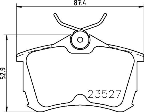 HELLA 8DB 355 009-511 - Bromsbeläggssats, skivbroms xdelar.se