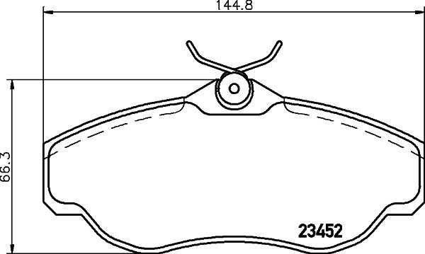 HELLA 8DB 355 009-531 - Bromsbeläggssats, skivbroms xdelar.se