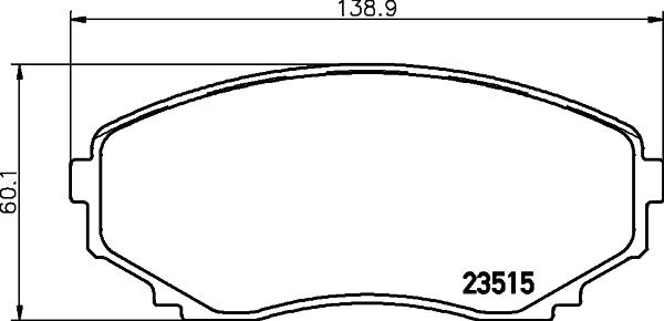 HELLA 8DB 355 009-641 - Bromsbeläggssats, skivbroms xdelar.se