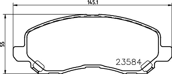 HELLA 8DB 355 009-671 - Bromsbeläggssats, skivbroms xdelar.se