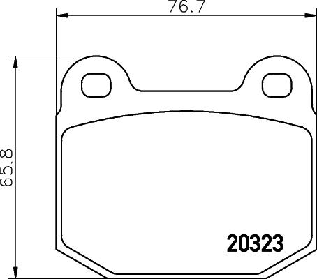 HELLA 8DB 355 009-061 - Bromsbeläggssats, skivbroms xdelar.se