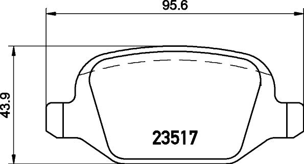 HELLA 8DB 355 009-361 - Bromsbeläggssats, skivbroms xdelar.se