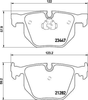 HELLA 8DB 355 009-331 - Bromsbeläggssats, skivbroms xdelar.se