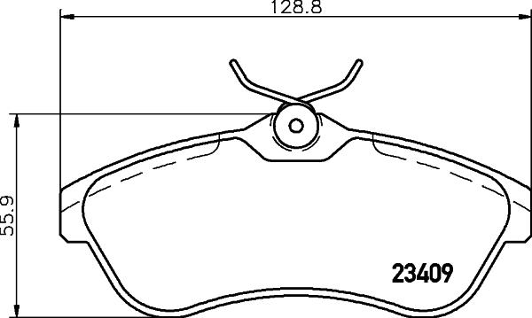 HELLA 8DB 355 009-321 - Bromsbeläggssats, skivbroms xdelar.se