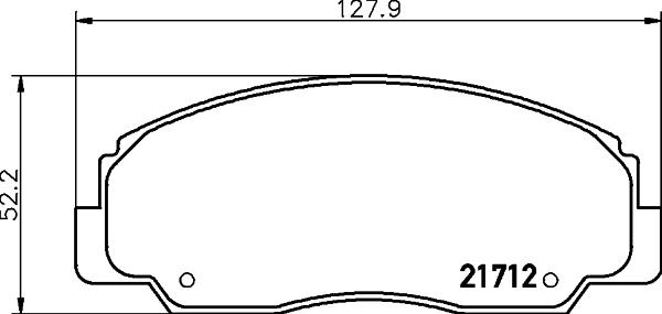 HELLA 8DB 355 009-781 - Bromsbeläggssats, skivbroms xdelar.se