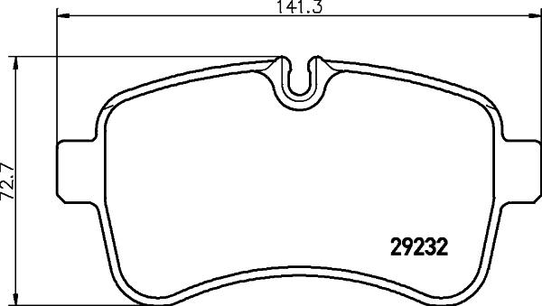 HELLA 8DB 355 005-551 - Bromsbeläggssats, skivbroms xdelar.se