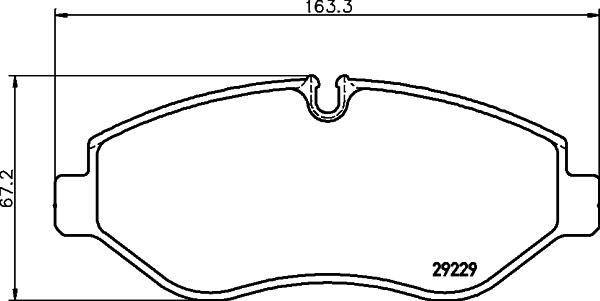 HELLA 8DB 355 005-511 - Bromsbeläggssats, skivbroms xdelar.se