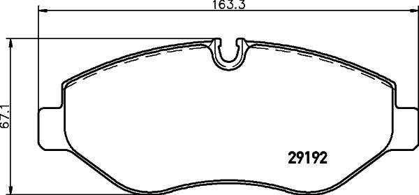 HELLA 8DB 355 005-521 - Bromsbeläggssats, skivbroms xdelar.se