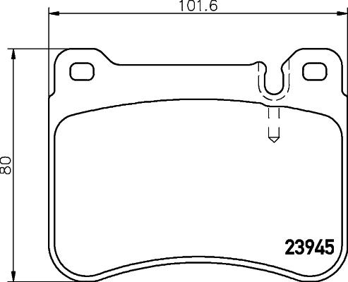 HELLA 8DB 355 006-541 - Bromsbeläggssats, skivbroms xdelar.se