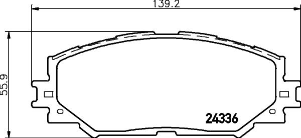 HELLA 8DB 355 006-861 - Bromsbeläggssats, skivbroms xdelar.se