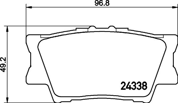 HELLA 8DB 355 006-881 - Bromsbeläggssats, skivbroms xdelar.se