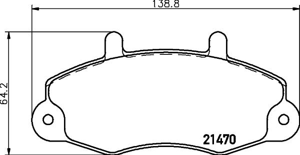 HELLA 8DB 355 006-391 - Bromsbeläggssats, skivbroms xdelar.se