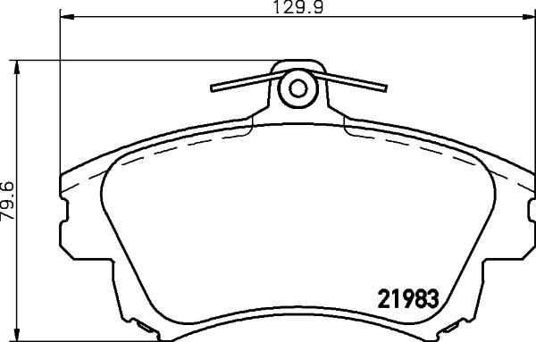 HELLA 8DB 355 006-711 - Bromsbeläggssats, skivbroms xdelar.se