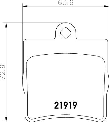 HELLA 8DB 355 008-461 - Bromsbeläggssats, skivbroms xdelar.se