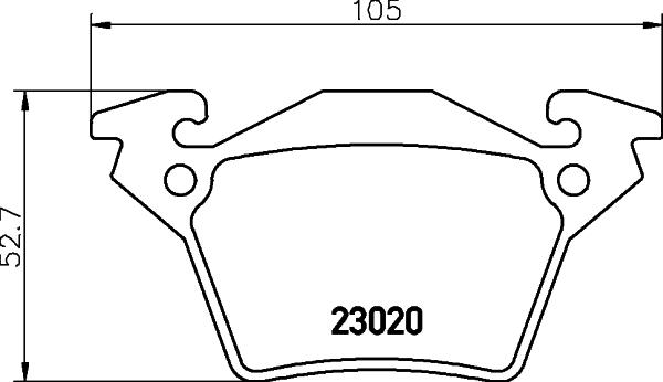 HELLA 8DB 355 008-641 - Bromsbeläggssats, skivbroms xdelar.se