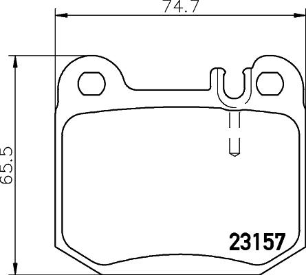 HELLA 8DB 355 008-831 - Bromsbeläggssats, skivbroms xdelar.se