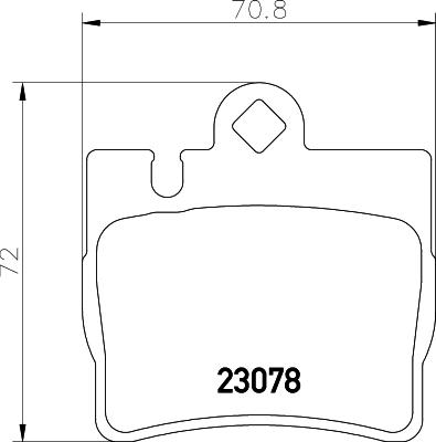 HELLA 8DB 355 008-711 - Bromsbeläggssats, skivbroms xdelar.se