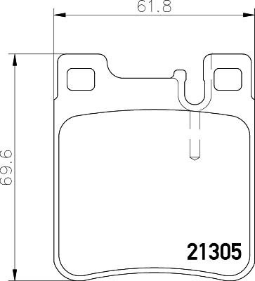 HELLA 8DB 355 007-581 - Bromsbeläggssats, skivbroms xdelar.se