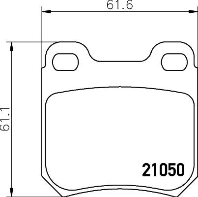 HELLA 8DB 355 007-381 - Bromsbeläggssats, skivbroms xdelar.se