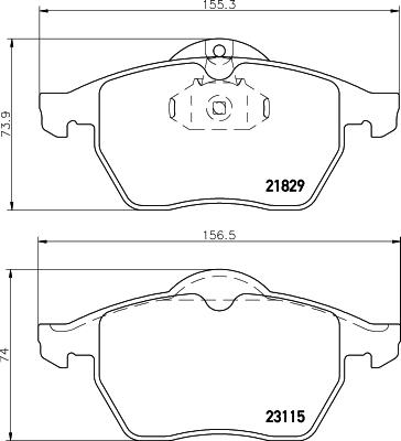 HELLA 8DB 355 007-771 - Bromsbeläggssats, skivbroms xdelar.se