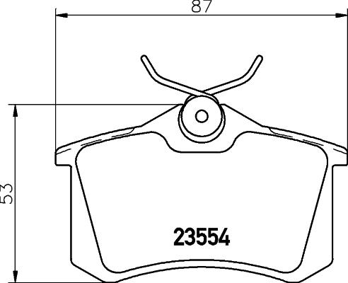 HELLA 8DB 355 019-911 - Bromsbeläggssats, skivbroms xdelar.se