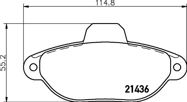 HELLA 8DB 355 019-931 - Bromsbeläggssats, skivbroms xdelar.se