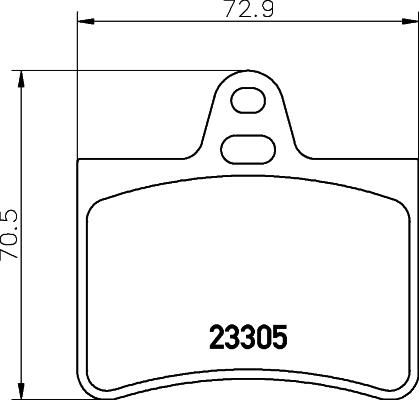 HELLA 8DB 355 019-441 - Bromsbeläggssats, skivbroms xdelar.se