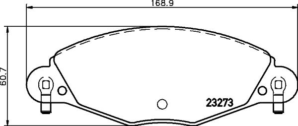 HELLA 8DB 355 019-421 - Bromsbeläggssats, skivbroms xdelar.se