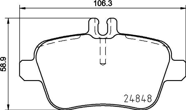 HELLA 8DB 355 019-641 - Bromsbeläggssats, skivbroms xdelar.se