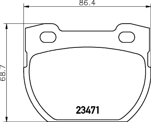 HELLA 8DB 355 019-231 - Bromsbeläggssats, skivbroms xdelar.se