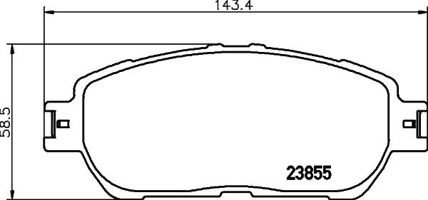 HELLA 8DB 355 014-441 - Bromsbeläggssats, skivbroms xdelar.se