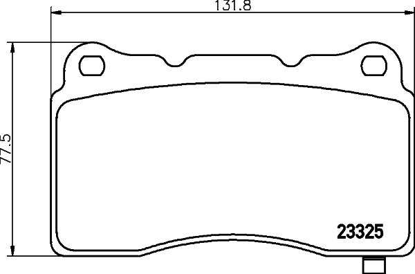 HELLA 8DB 355 014-451 - Bromsbeläggssats, skivbroms xdelar.se