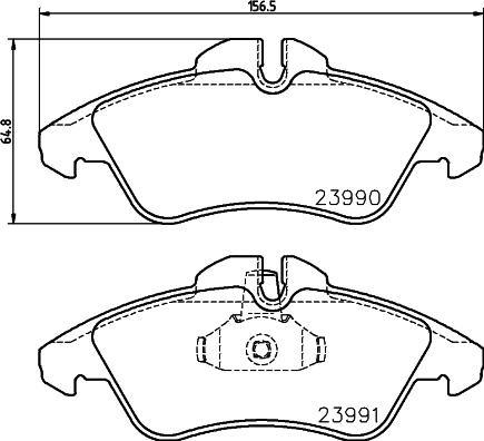 HELLA 8DB 355 014-481 - Bromsbeläggssats, skivbroms xdelar.se