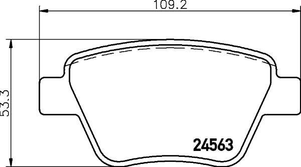 HELLA 8DB 355 014-021 - Bromsbeläggssats, skivbroms xdelar.se