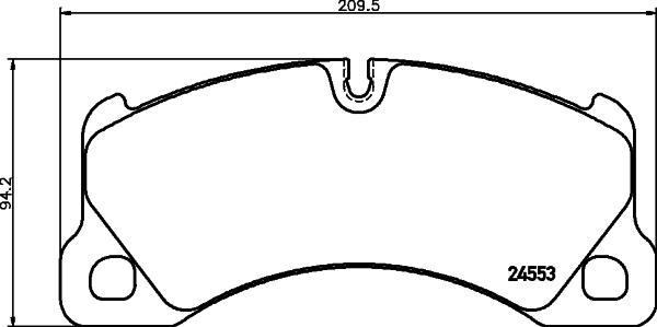 HELLA 8DB 355 014-151 - Bromsbeläggssats, skivbroms xdelar.se