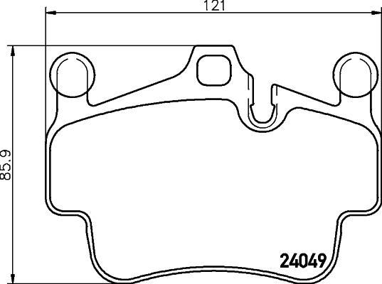 HELLA 8DB 355 014-161 - Bromsbeläggssats, skivbroms xdelar.se