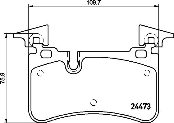 HELLA 8DB 355 014-811 - Bromsbeläggssats, skivbroms xdelar.se