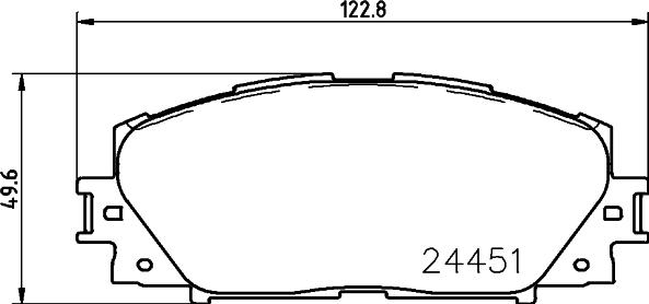 HELLA 8DB 355 014-311 - Bromsbeläggssats, skivbroms xdelar.se