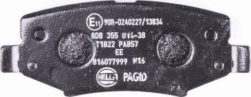 HELLA 8DB 355 014-381 - Bromsbeläggssats, skivbroms xdelar.se