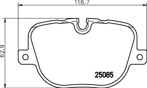 HELLA 8DB 355 015-451 - Bromsbeläggssats, skivbroms xdelar.se