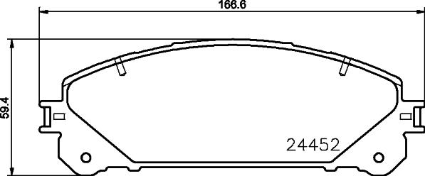 HELLA 8DB 355 015-461 - Bromsbeläggssats, skivbroms xdelar.se