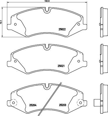 HELLA 8DB 355 015-551 - Bromsbeläggssats, skivbroms xdelar.se