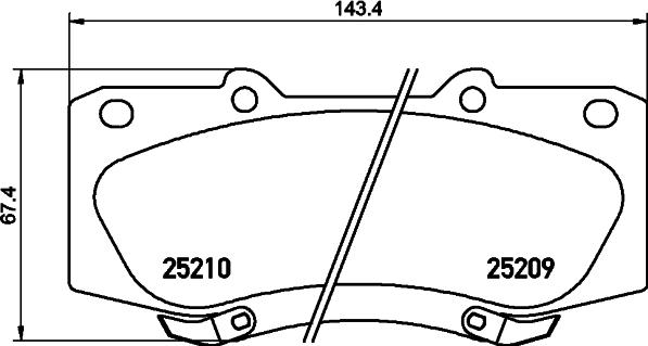 HELLA 8DB 355 015-821 - Bromsbeläggssats, skivbroms xdelar.se