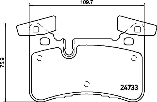 HELLA 8DB 355 015-721 - Bromsbeläggssats, skivbroms xdelar.se