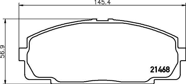 HELLA 8DB 355 016-921 - Bromsbeläggssats, skivbroms xdelar.se