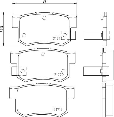 HELLA 8DB 355 016-451 - Bromsbeläggssats, skivbroms xdelar.se