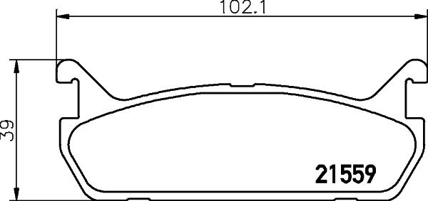 HELLA 8DB 355 016-601 - Bromsbeläggssats, skivbroms xdelar.se