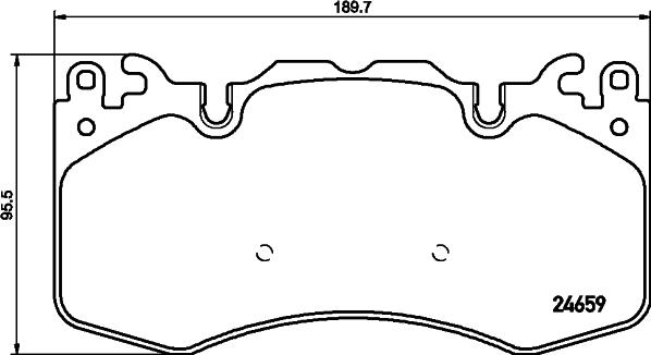 HELLA 8DB 355 016-151 - Bromsbeläggssats, skivbroms xdelar.se