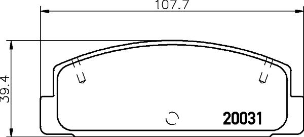 HELLA 8DB 355 016-761 - Bromsbeläggssats, skivbroms xdelar.se